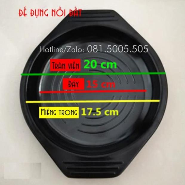 Đĩa để thố đất nấu mỳ cay 7 cấp độ cho nồi 1 Lít hoặc nồi đất 8 inch - Đĩa để nồi đất nấu mỳ cay -Dụng cụ pha chế Tony