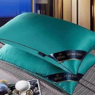 Combo 2 gối Hilton cao cấp ruột bông êm ái mềm mại, đàn hồi tốt - Hàng loại 1 ruột bông trắng