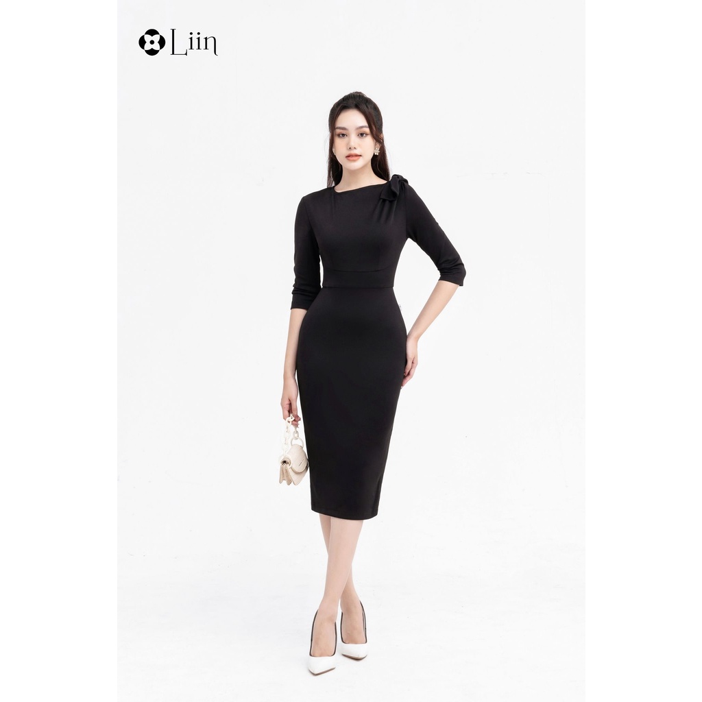 Đầm Thun Nhún ôm body sang trọng thanh lịch Liin Clothing D6455