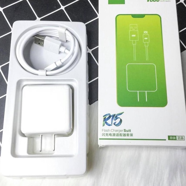 Bộ Sạc Nhanh Vooc R15 Công Suất 20W Chính Hãng Nhập Khẩu - Bảo Hành 6 Tháng