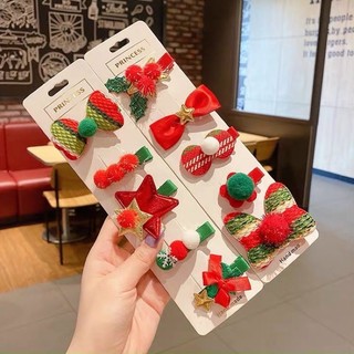 Set kẹp tóc Noel 5 món cho bé gái