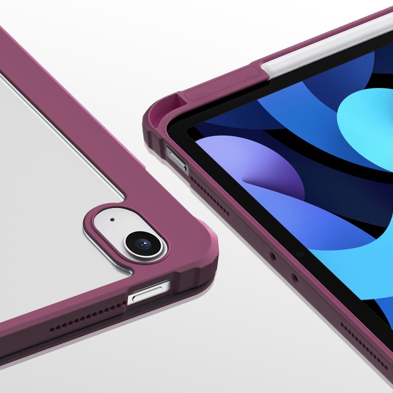 Bao Da Máy Tính Bảng Cứng Có Ngăn Đựng Bút tương thích với iPad Pro 11 Air 4 5 Mini 6 7th 8th 9th Gen 10.2 inch