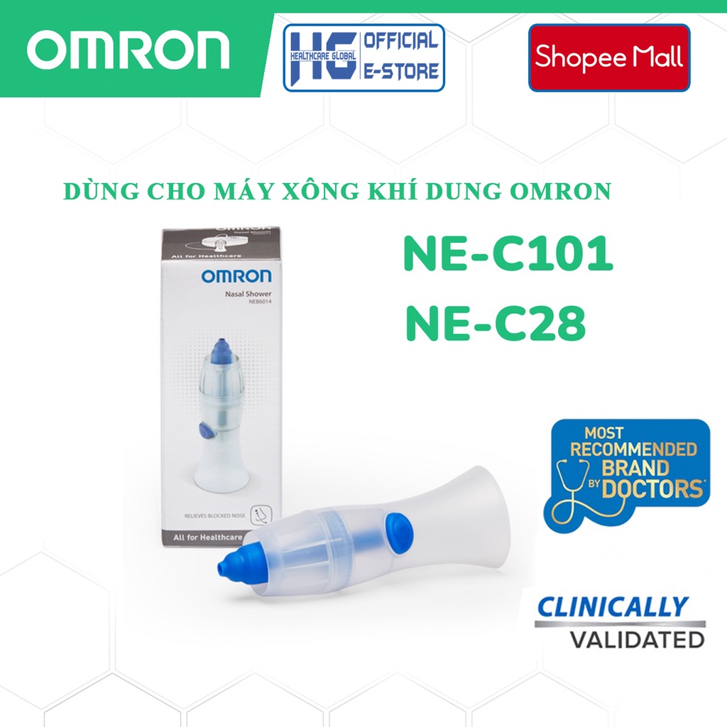 Dụng cụ rửa mũi dùng với máy xông khí dung OMRON NE-C101/NE-C28