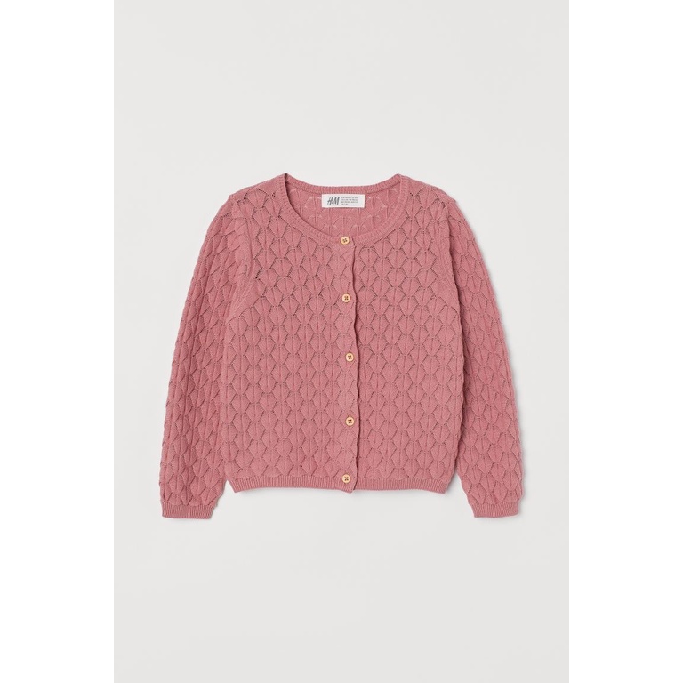 Áo len cardigan hồng HM H&M_hàng chính hãng authentic