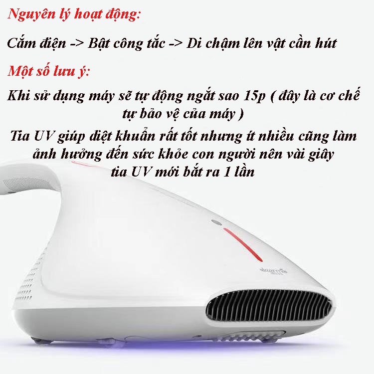 Máy Hút Bụi Giường Nệm Diệt Khuẩn Bằng Tia UV Deerma CM800 Công Suất 450W - BH 6 Tháng