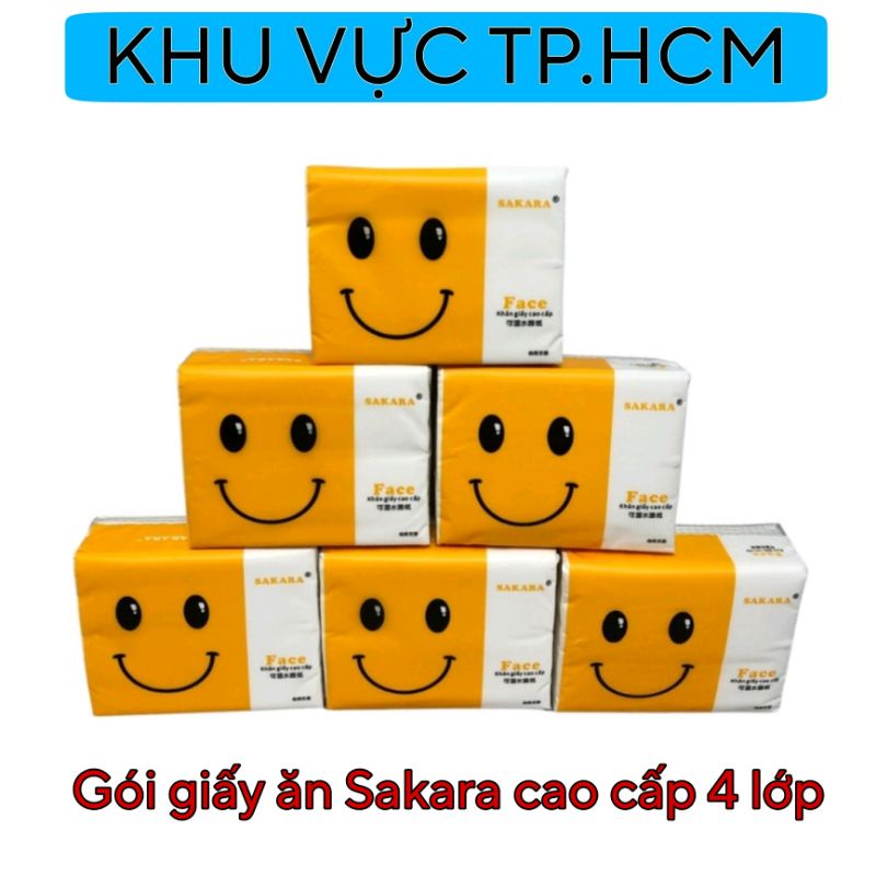 Gói Giấy Ăn Sakara 4 Lớp Siêu Dai Siêu Mịn