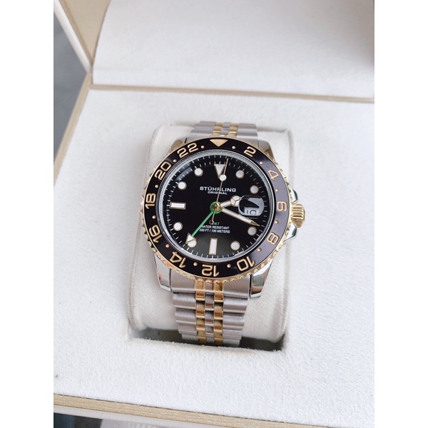 ĐỒNG HỒ NAM CHÍNH HÃNG Stuhrling Aqua-Diver 39683 Quartz