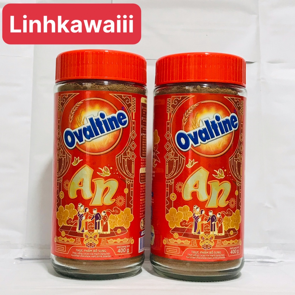 Thức uống lúa mạch hương vị sô-cô-la Ovaltine bột hũ thủy tinh 400g