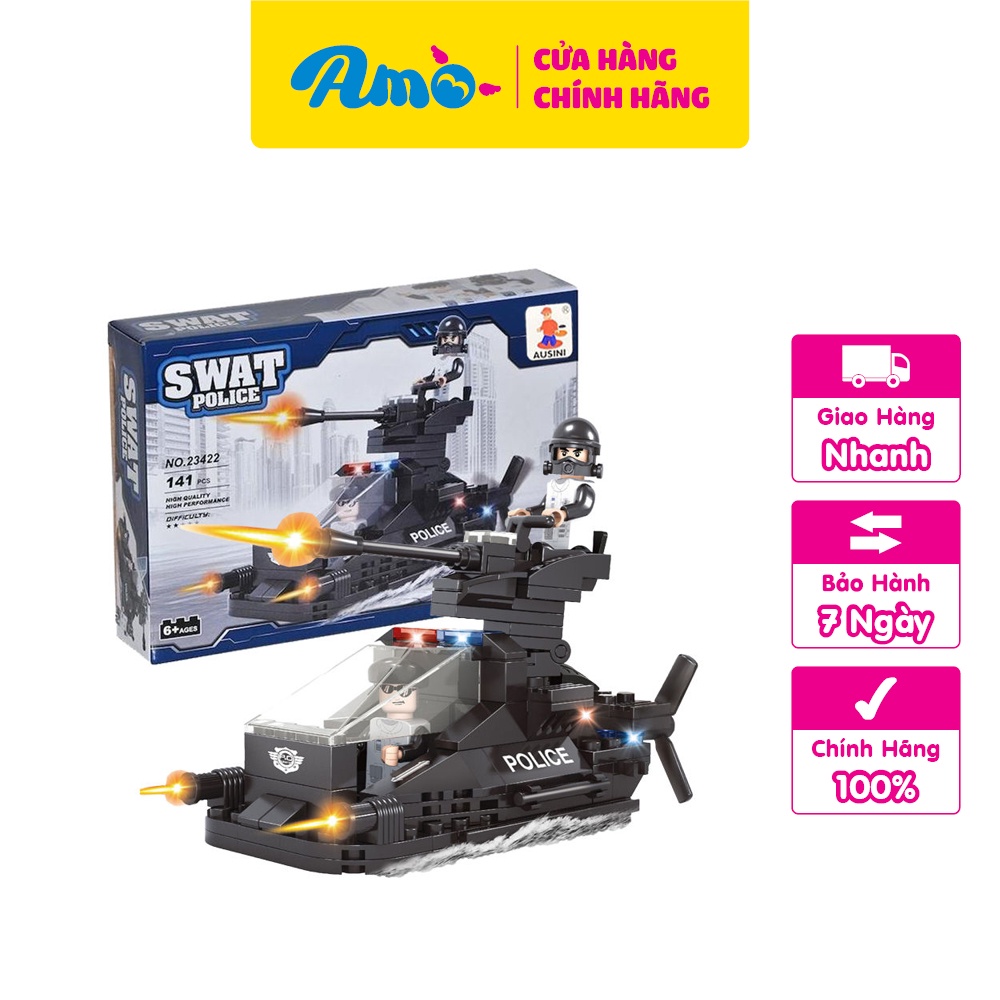 Đồ chơi lắp ráp AUSINI, lắp ghép Cảnh sát đặc nhiệm -235
