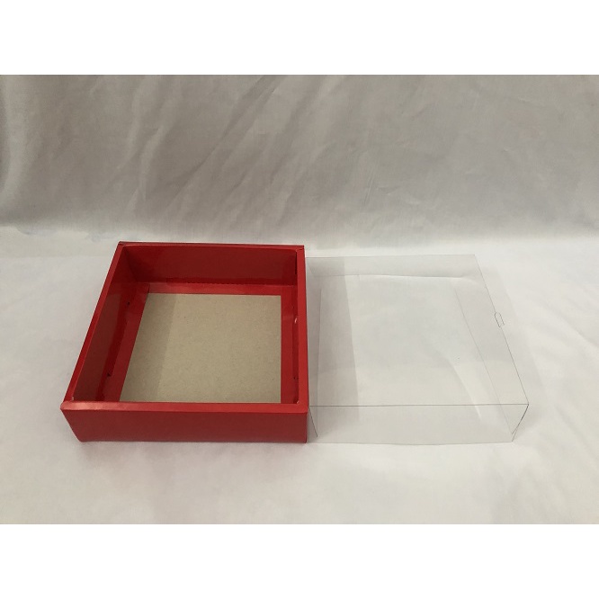 Hộp quà tặng mặt kiếng/nắp mica kích thước 21,8x21,8x6,5 cm/hộp