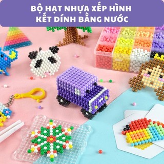 Đồ chơi hạt đậu thần kỳ kết dính bằng nước hộp 10 màu đồ chơi giáo dục sáng tạo an toàn cho bé từ 6 tuổi