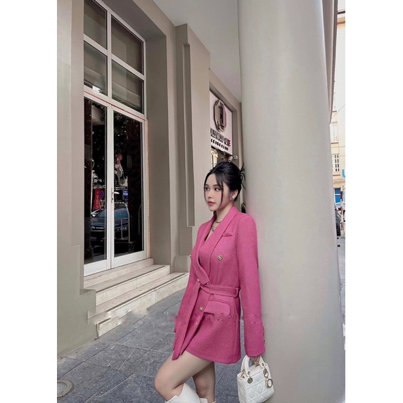 ÁO VEST DẠ KÈM ĐAI HOT