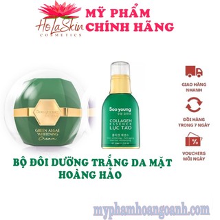 Bộ kem dưỡng trắng da lục tảo Soo Young và serum Lục tảo Soo Young mới