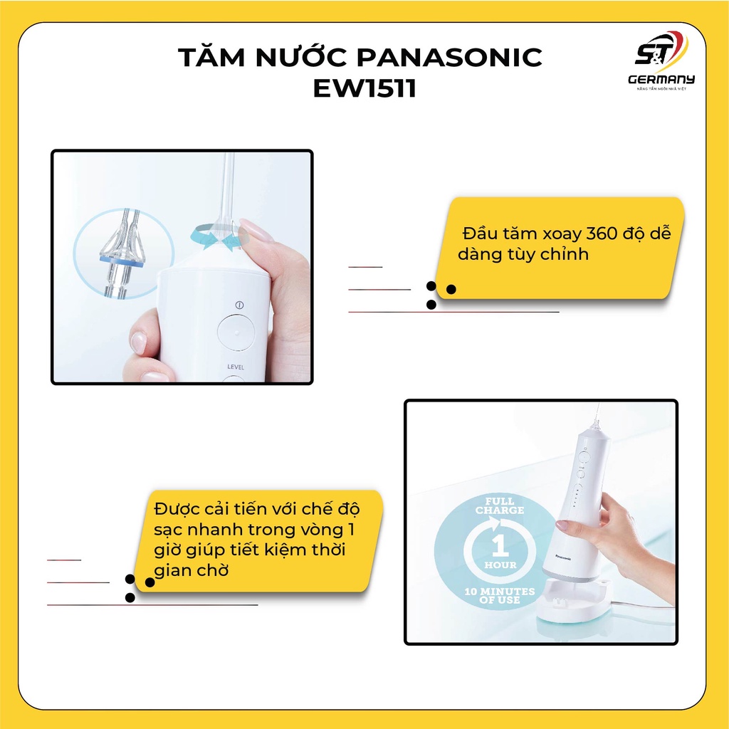 Máy Tăm Nước Panasonic Ew1511 Nội Địa Đức  Thiết Kế Hiện Đại Làm Sạch Sâu Cao Cấp GermanySnT 360017