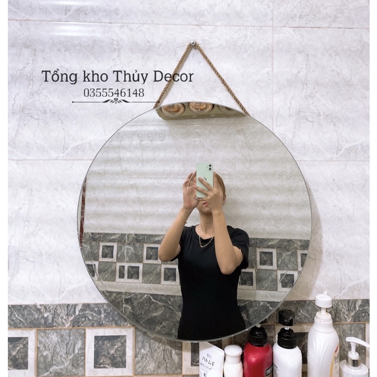 Gương treo dây đay Decor ⚡𝐒𝐀̆̃𝐍 𝐇𝐀̀𝐍𝐆 𝐒𝐇𝐈𝐏 𝐍𝐆𝐀𝐘⚡ Gương treo dây xịn xò