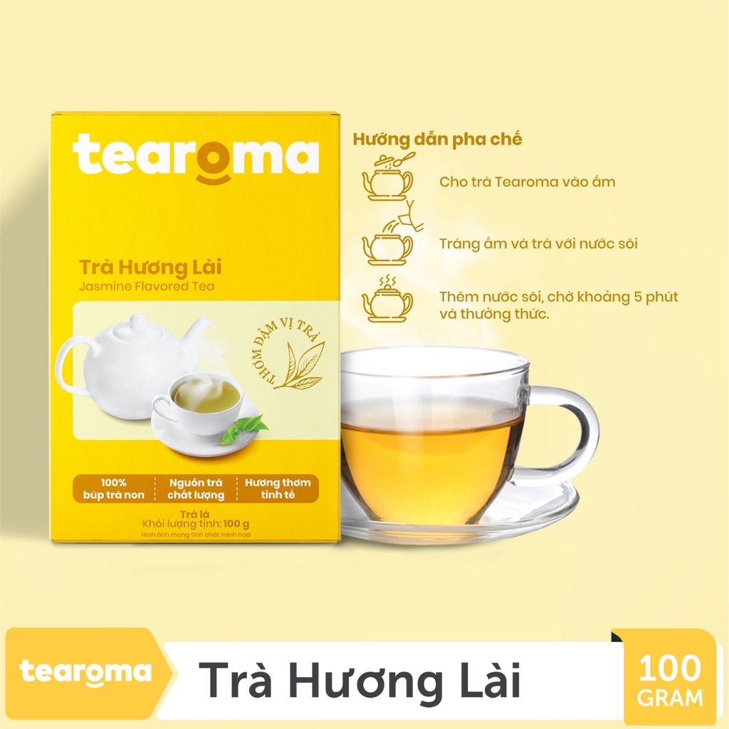 [Mua 1 tặng 1] Tearoma Trà Lài - Hộp 100g