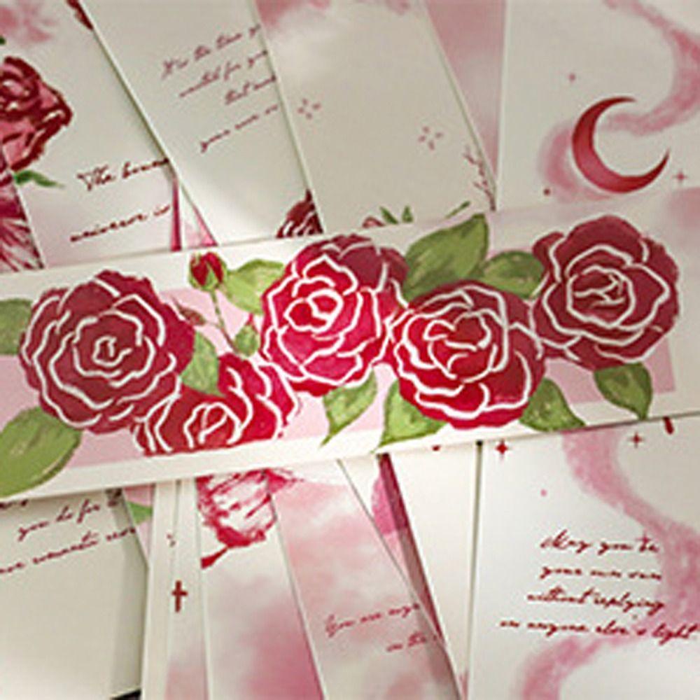 Phụ Kiện Giá Đỡ Sách Giấy Đánh Dấu Trang Sách Hình Hoa Hồng Cơ Bản Dành Cho Trang Trí Nhật Ký