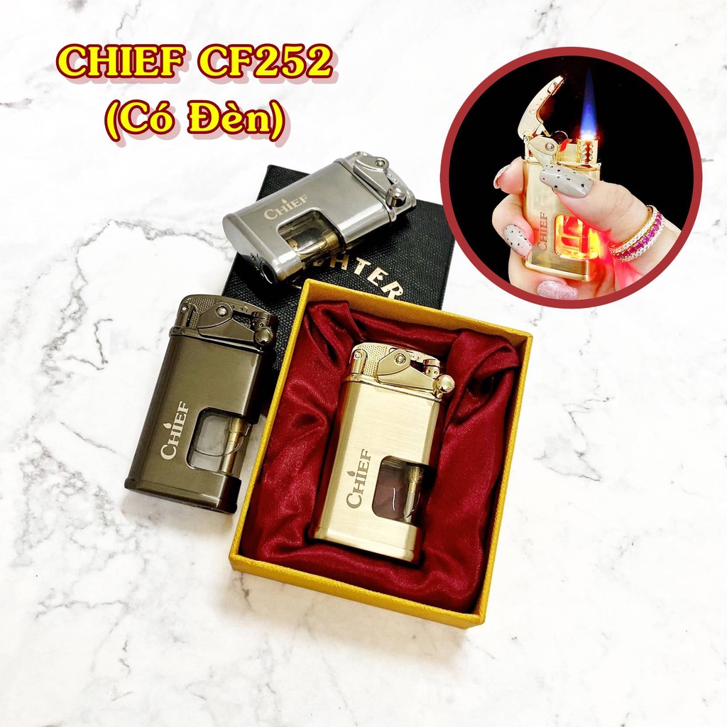 𝐇ỘT 𝐪𝐮𝐞̣𝐭 𝐁𝐚̣̂𝐭 𝐥𝐮̛̉𝐚 gaz lộ thiên CHIEF búng tay CF252 có đèn Led nhấp nháy