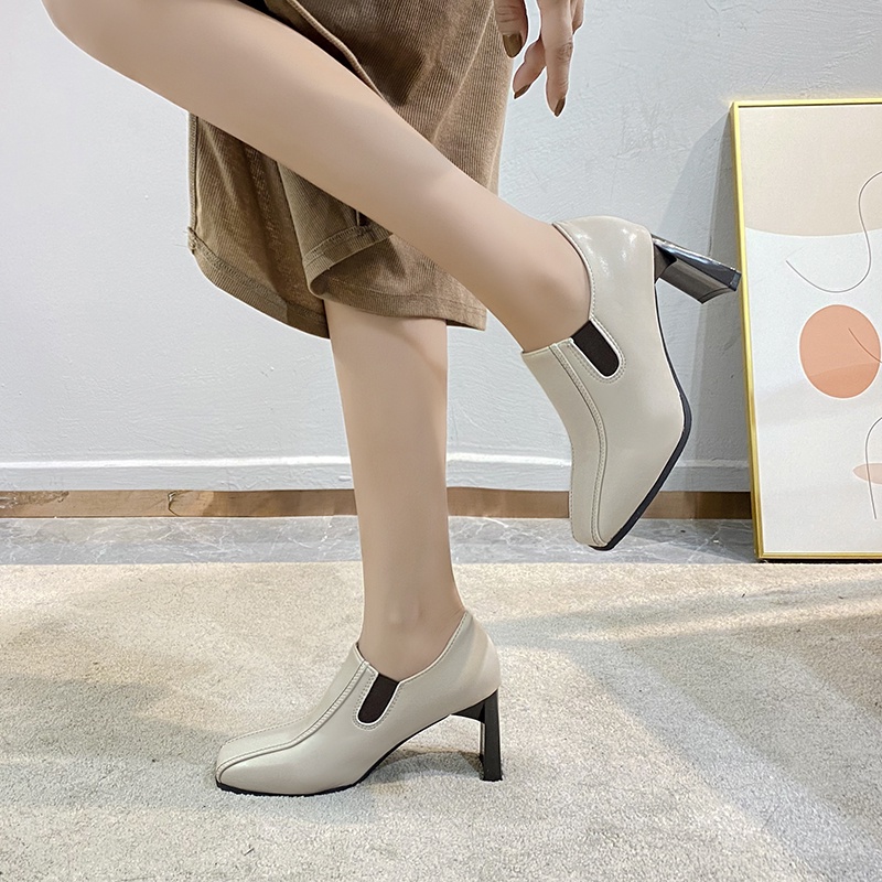Giày Cao Gót Mũi Vuông Phong Cách Hàn Quốc Thanh Lịch Thời Trang Cho Nữ