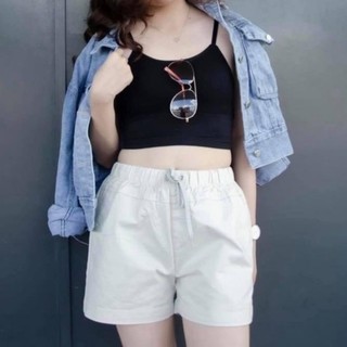 QUẦN SHORT LƯNG THUN KAKI NỮ