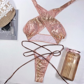 Bikini vảy cá đắp chéo cực chất ( 3 màu)