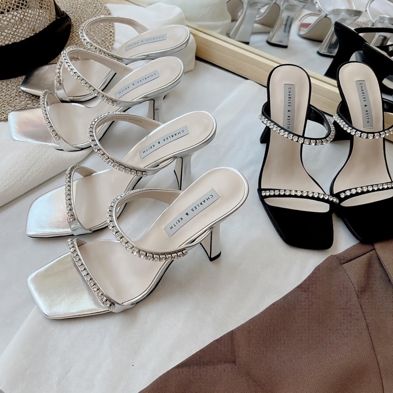 Hàng order - Sandal cao gót quai 2 dây thanh mảnh C.K
