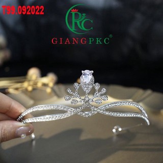 Vương miện công chúa đính hạt pha lê trắng lấp lánh