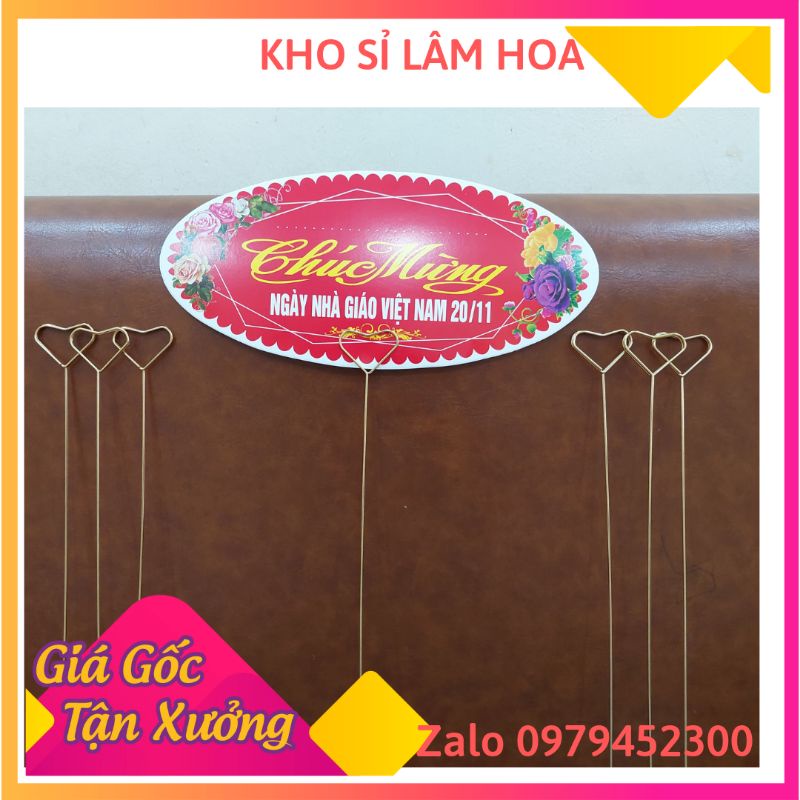 Set 10 Que cắm thiệp bằng kim loại