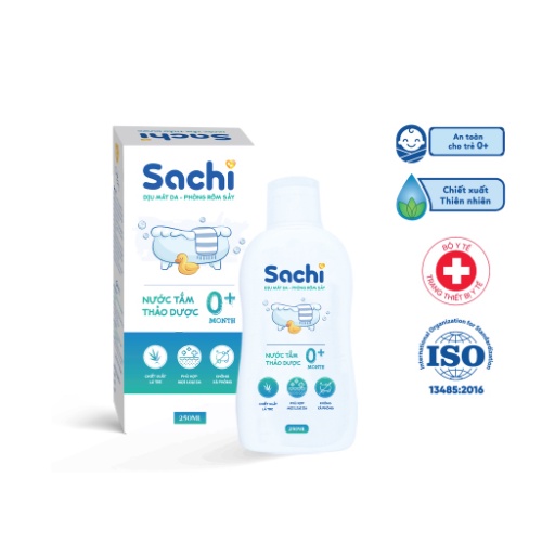 Nước tắm thảo dược SACHI 250ml – Phòng ngừa ho cảm cho bé