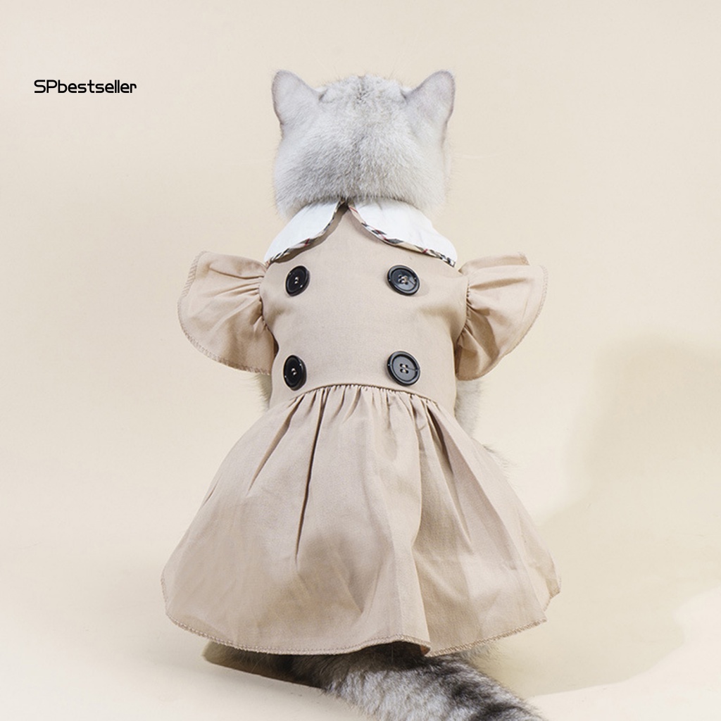 Đầm Cotton Xếp Ly Cỡ Nhỏ Thời Trang Xuân Hè Xinh Xắn Cho Thú Cưng