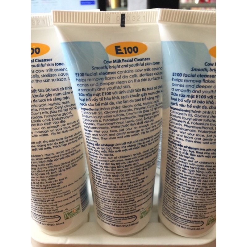 Sữa rửa mặt Bò E100 - 80ml