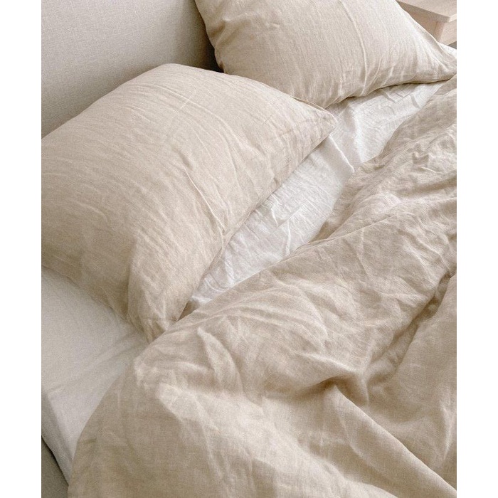 Vỏ gối linen tưng premium washed - Mé Hè