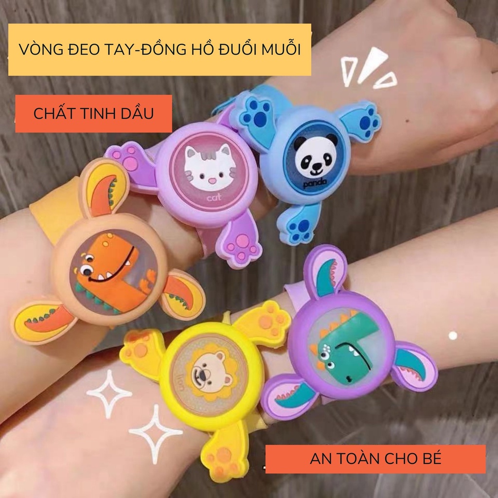 Đồng Hồ Tinh Dầu Đuổi Muỗi Có Đèn – Vòng Đeo Tay Đuổi Muỗi Tinh Dầu Thực Vật Phát Sáng