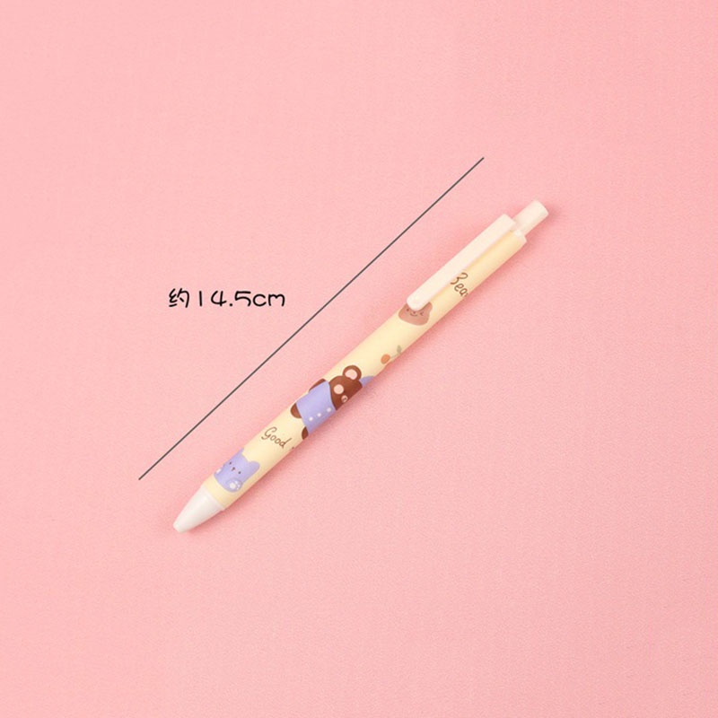 Y&amp;X 1 bút bi bấm gel đen kèm tùi zip dọc gấu và cô bé