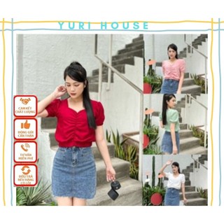 Áo nhún ngực, tay phồng, vải xốp, Y28