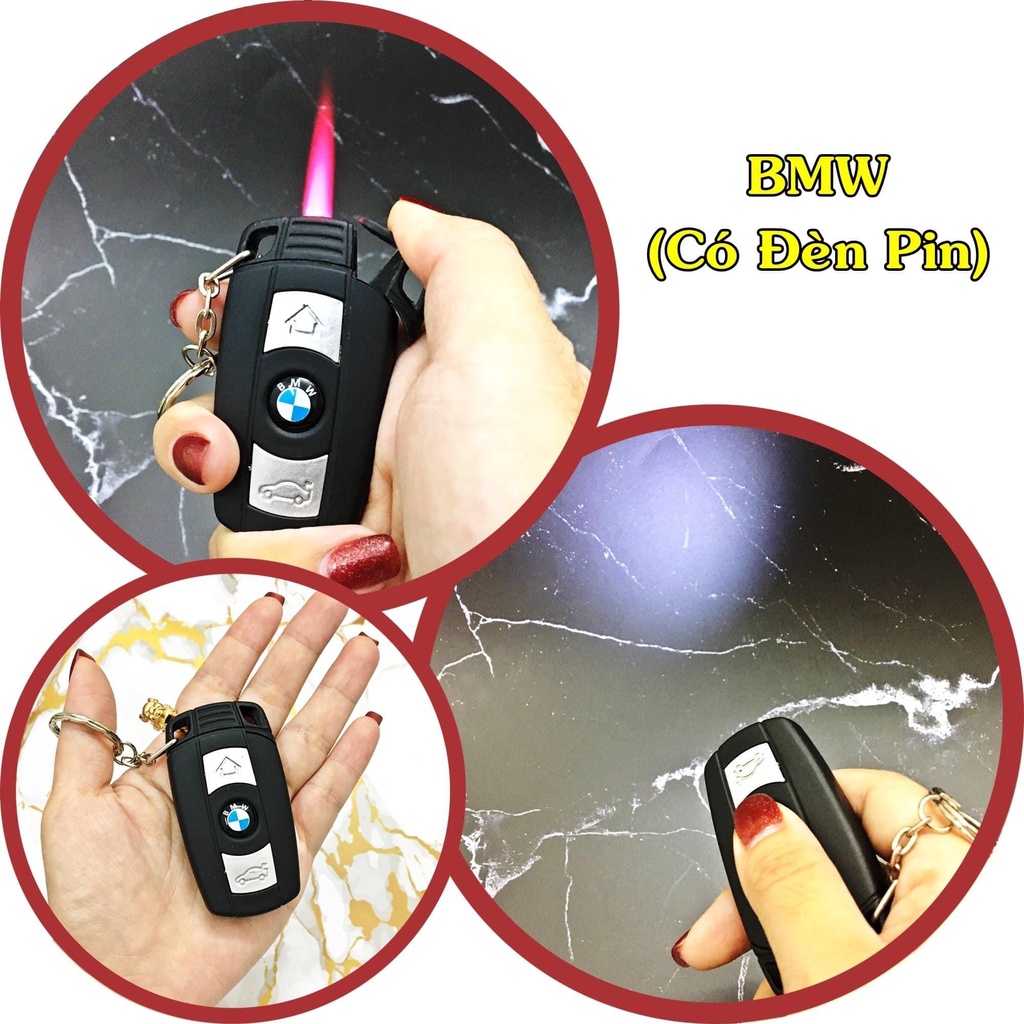 QUÀ TẶNG MENZ - Hột-𝙌𝙪𝙚̣𝙩-𝘽𝙖̣̂𝙩-𝙇𝙪̛̉𝙖 mô hình móc khóa xe BMW có đèn pin - FREESHIP