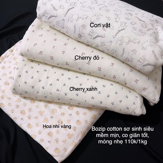 Vải bozip cotton - cotton mỏng co giãn mêm mịn, may đồ bé sơ sinh, may sịp cho các bé,… Tiệm vải Mỹ Linh