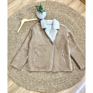 Áo khoác da lộn, khoác lông cừu 2hand