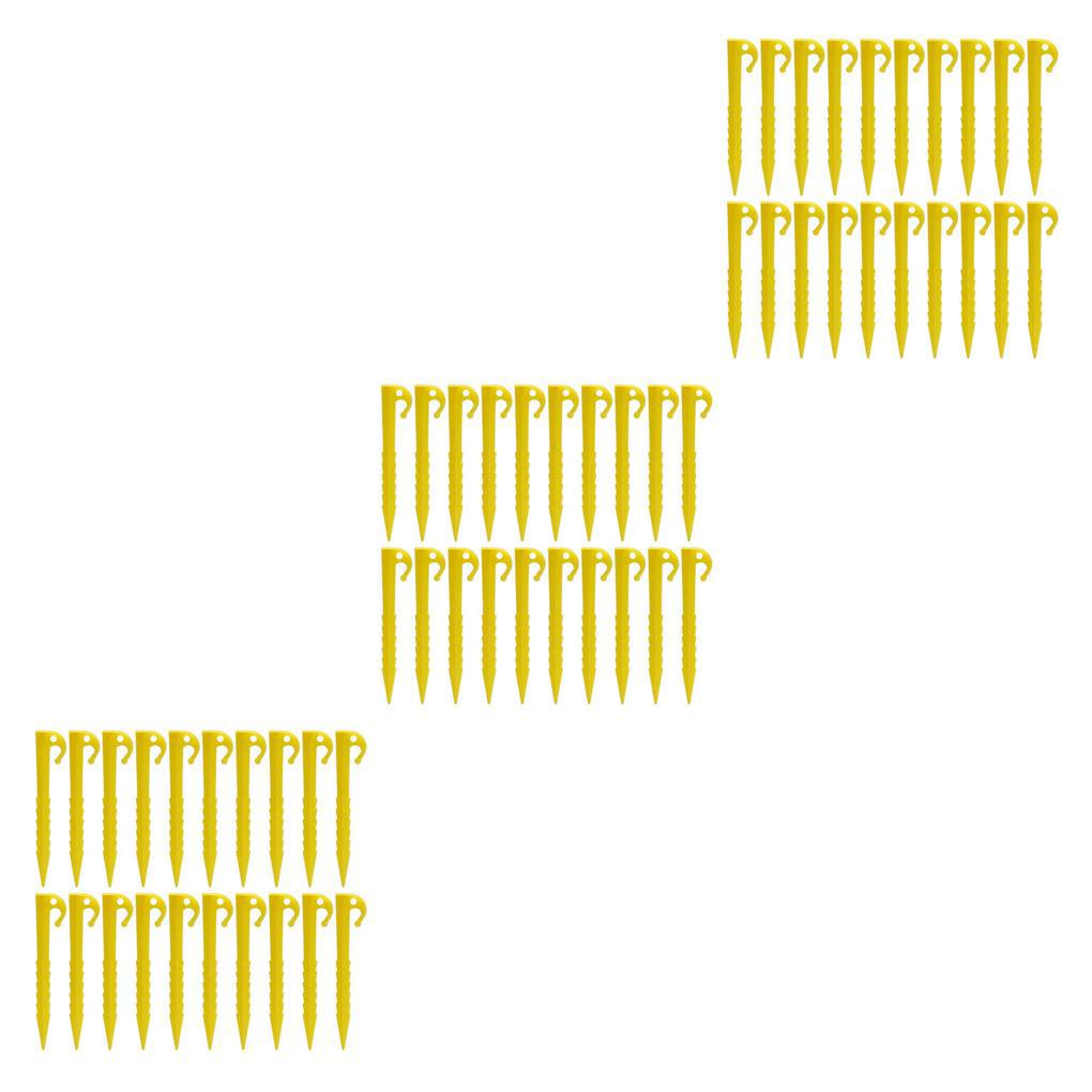 Set 1 / 2 / 3 Gói 20 Chốt Dựng Lều Cắm Trại Kèm Móc Tiện Dụng