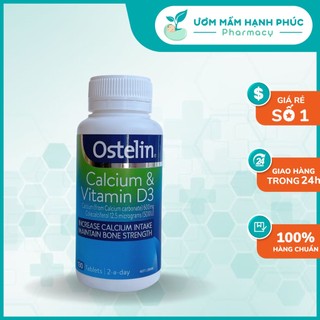 Canxi bầu Ostelin Úc [mẫu mới nhất] 130 viên bổ sung Canxi, D3 cho bà bầu, mẹ cho con bú