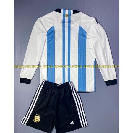 Bộ áo bóng đá Argentina sân nhà dài tay hàng Thailand mùa giải 2022 – 2023 giống thi đấu 99%