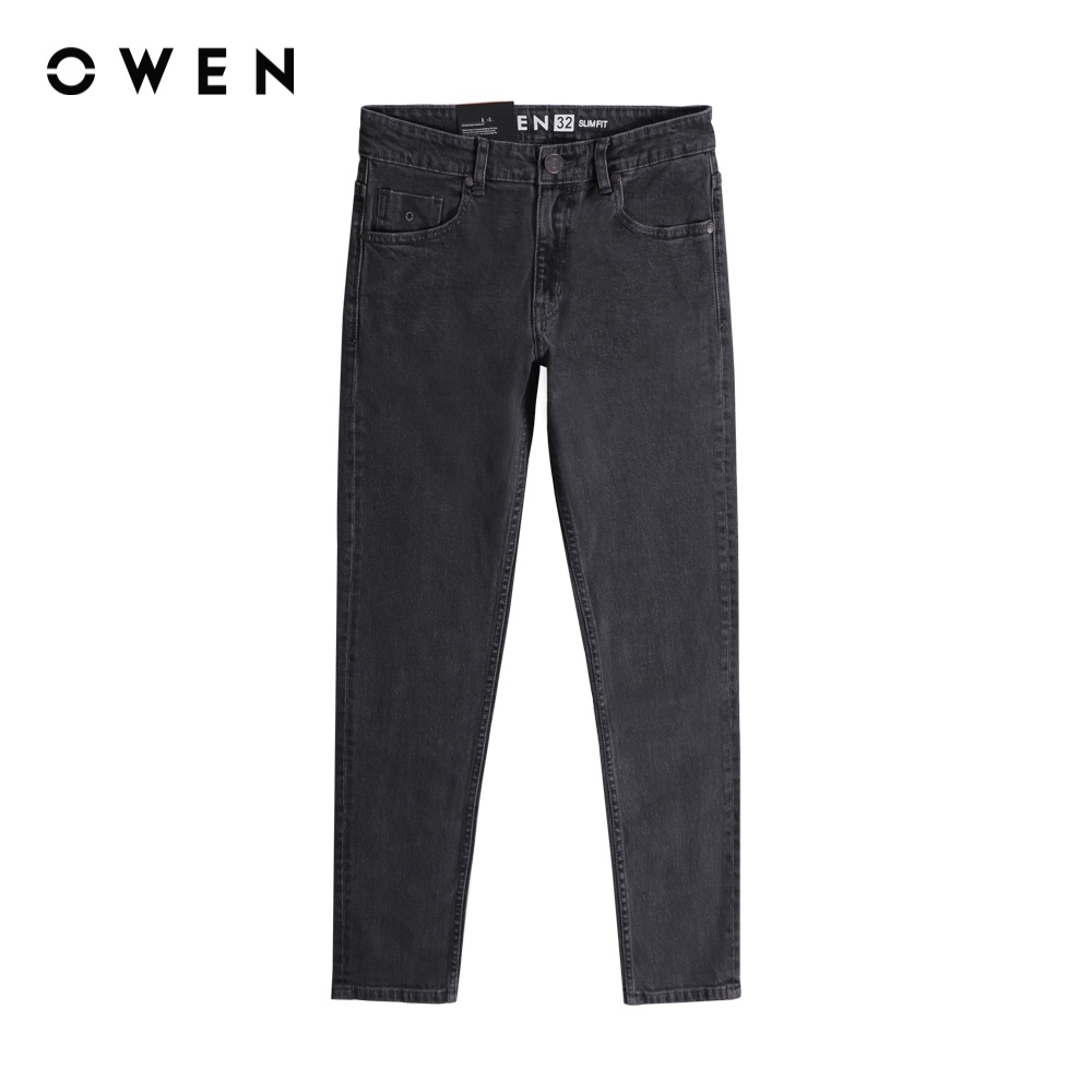 OWEN - Quần jean Slim Fit Ghi  - QJSL220662
