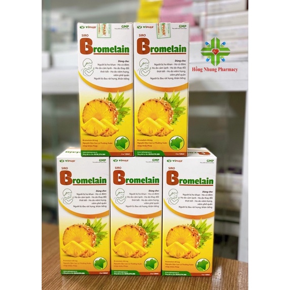 Siro Ho Cảm trái thơm Bromelain Nguyên liệu nhập khẩu Pháp