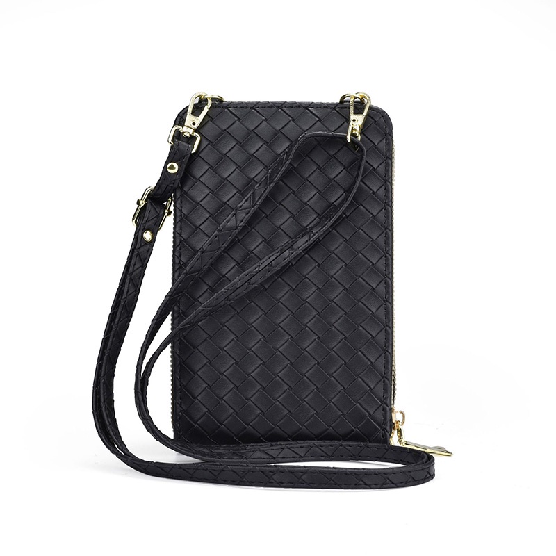 IELGY Túi Đựng Điện Thoại Đeo Chéo Có Khóa Kéo Đôi Phong Cách Hàn Quốc