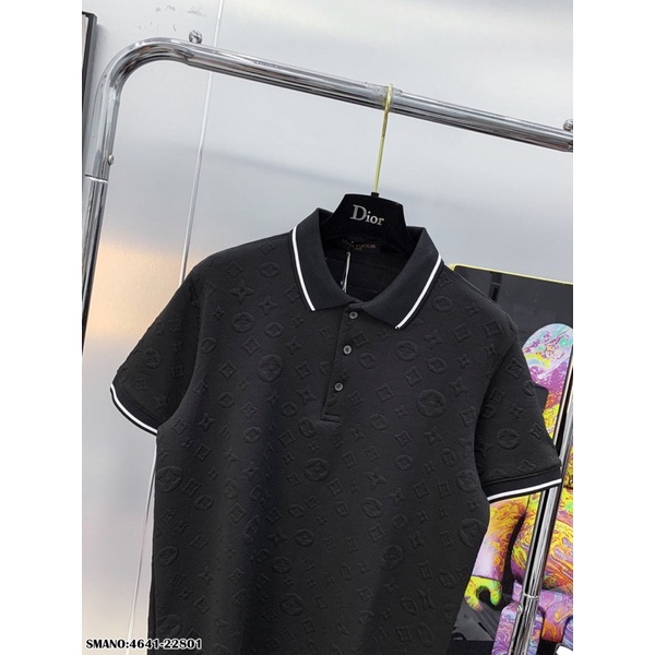 Áo Polo Nam Nữ Dập Vân Nổi LV Cao Cấp -Áo Thun Nam Có Cổ hot hit