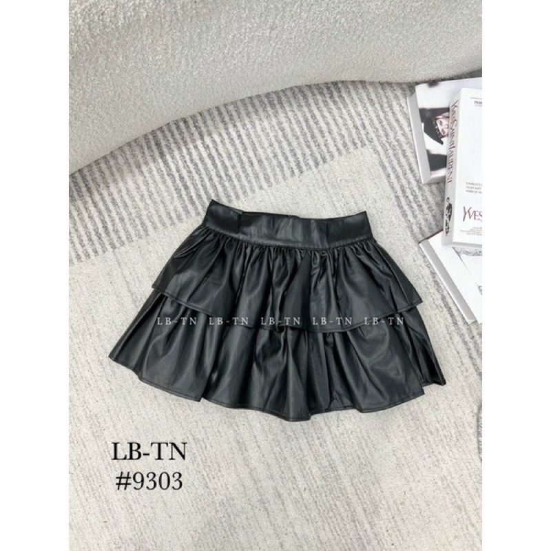 Chân váy da 2 tầng xoè hàng QC loại 1 có quần lót trong