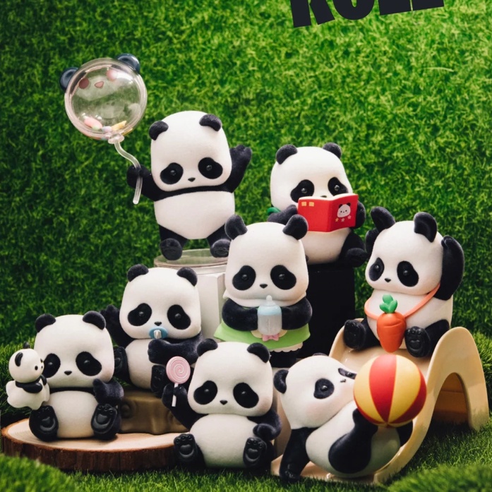Mô Hình Gấu Trúc Cuộn Tròn Trang Trí Nhà Trẻ