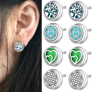 Khuyên Tai Khuếch Tán Tinh Dầu Thơm 12mm Bằng Thép Không Gỉ Kèm Đệm Nỉ