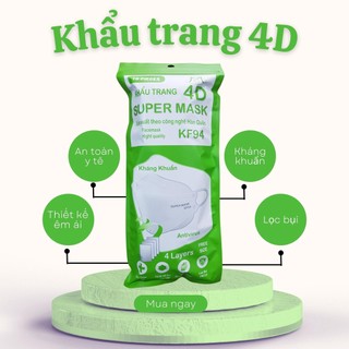 Combo khẩu trang kháng khuẩn KF-94 4 lớp