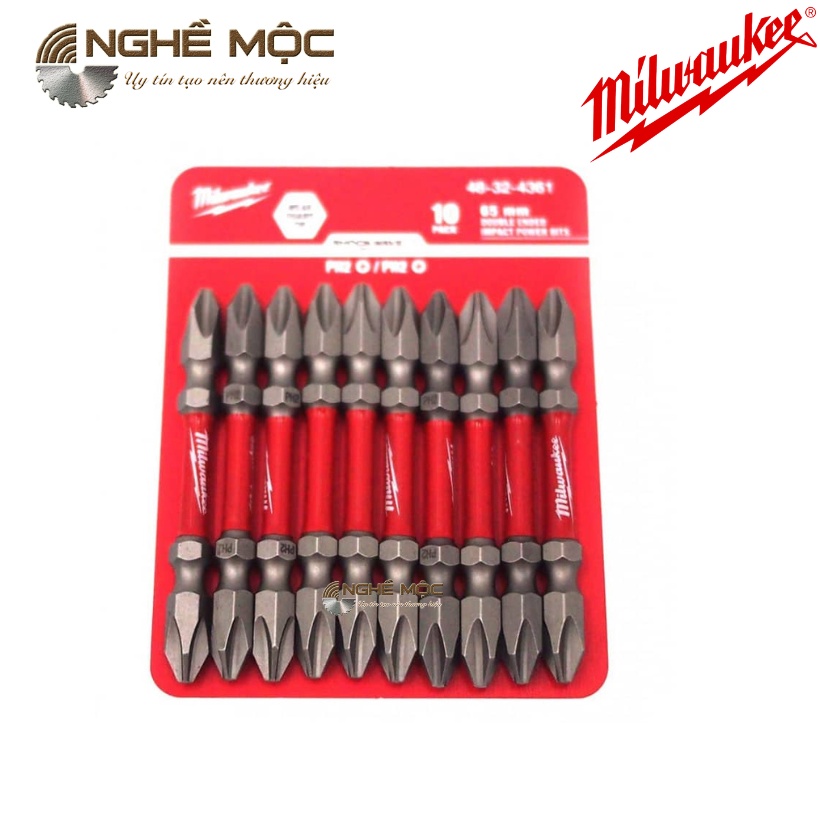 1 mũi Đầu vặn vít ngắn PH2-65mm MILWAUKEE chính hãng siêu bền